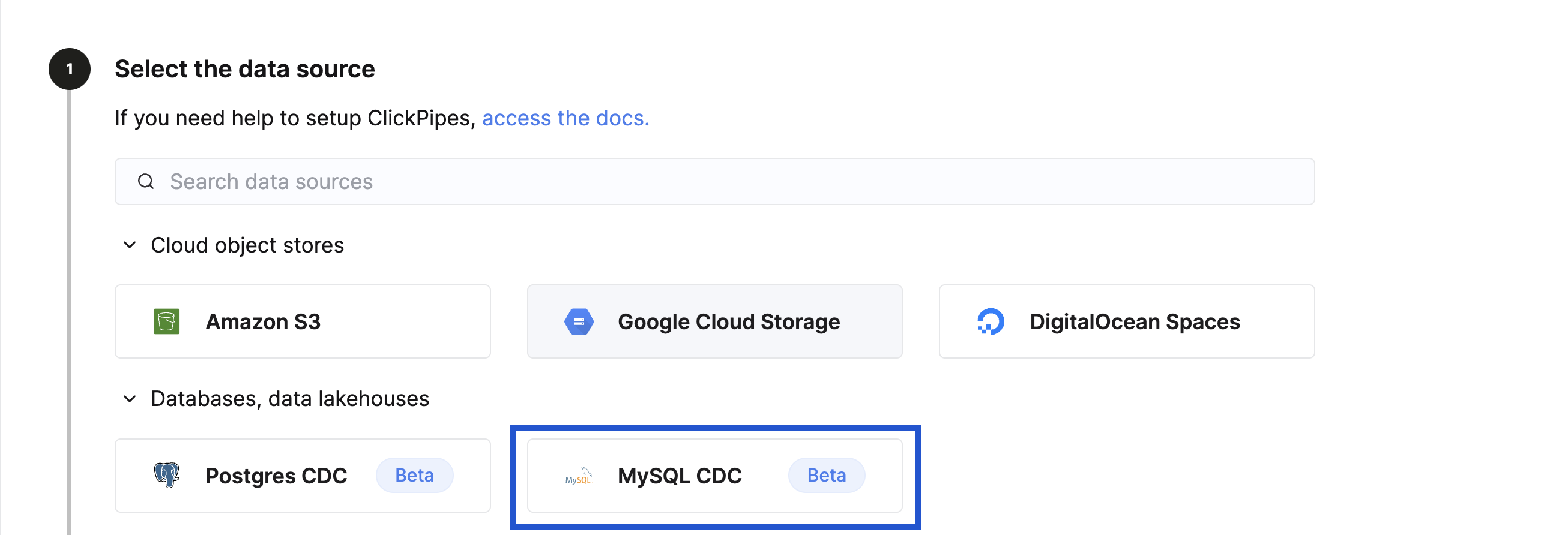 MySQL 선택